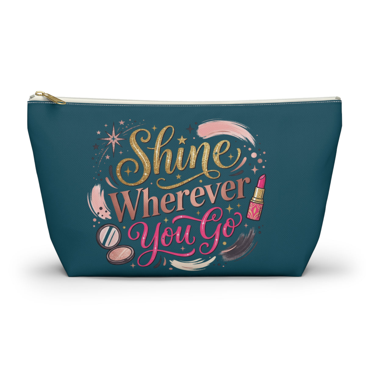 Cosmetic Pouch — “Shine Wherever You Go” Makeup Bag (Personalizable) - Estrella & The Stars