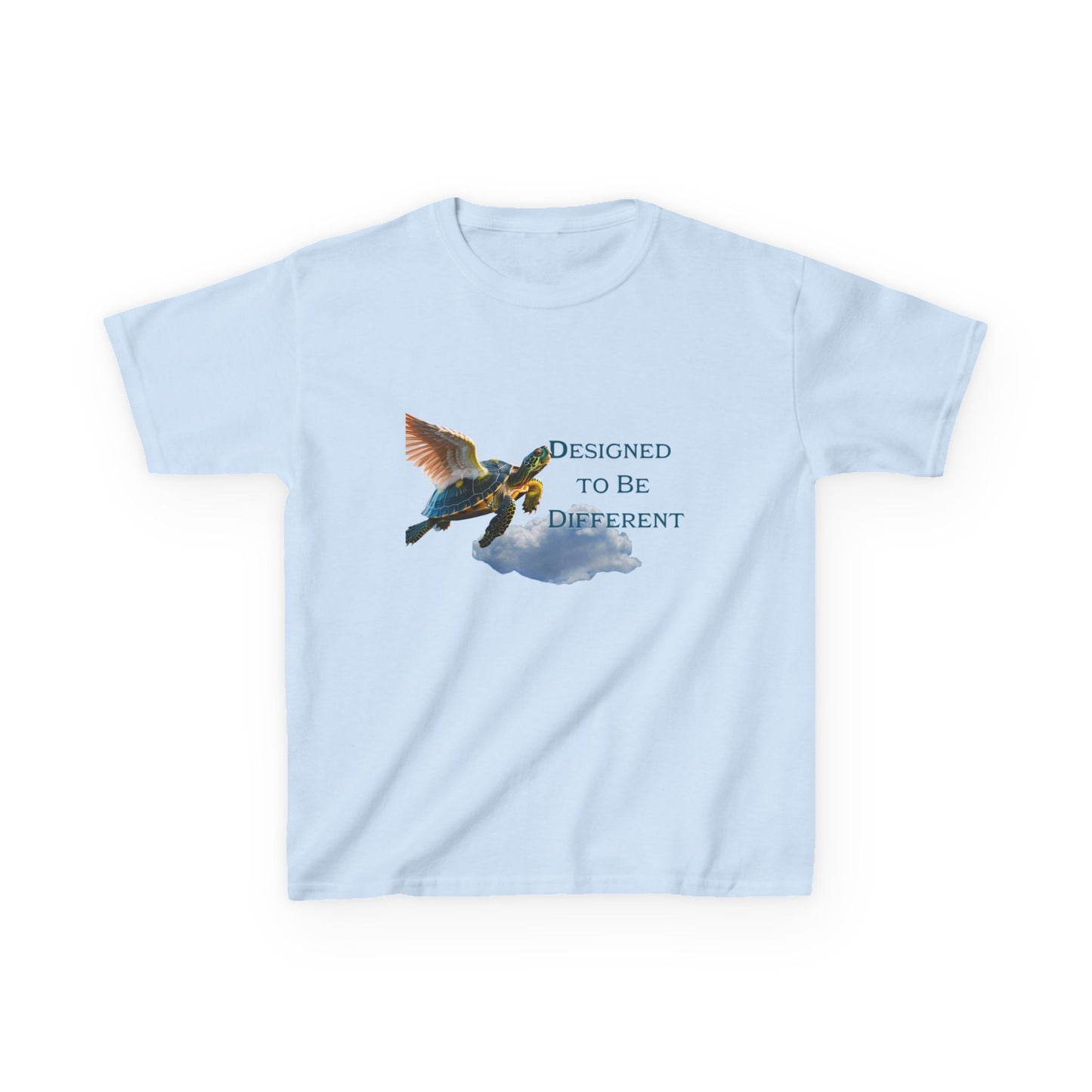 Kids Tee — "Designed To Be Different" Flying Turtle Graphic - Estrella & The Stars