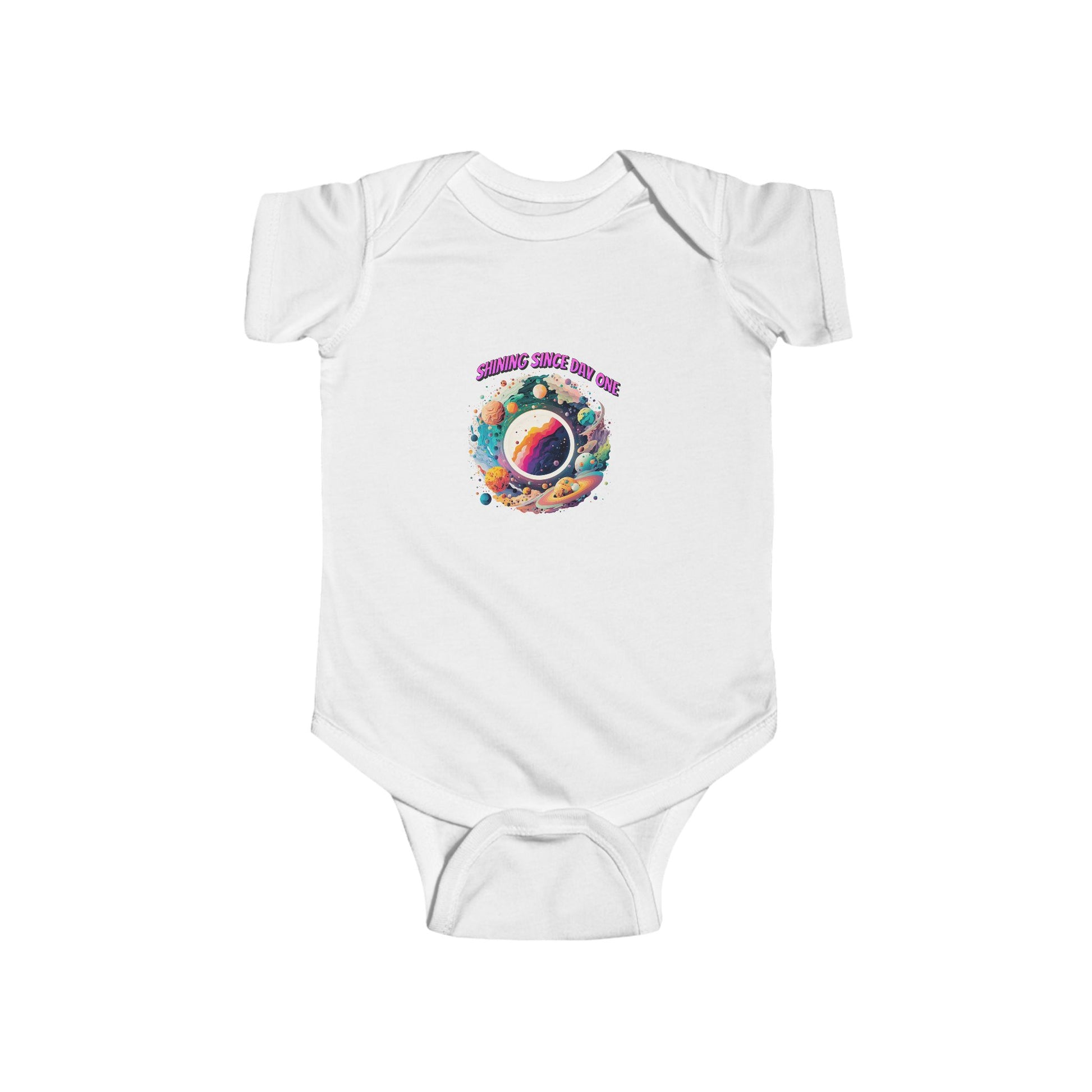 Infant Bodysuit - "Mom’s Space Cadet" Colorful Astronaut Graphic Baby Onesie - Estrella & The Stars