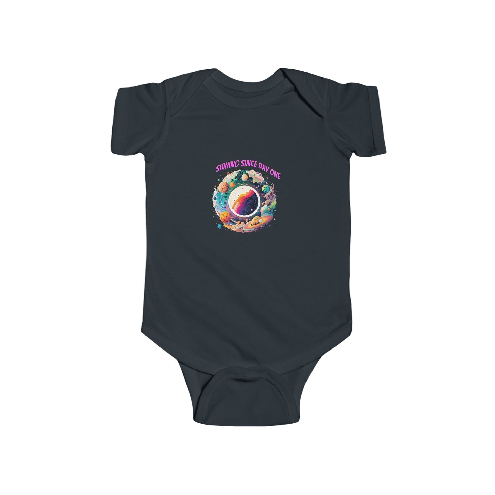 Infant Bodysuit - "Mom’s Space Cadet" Colorful Astronaut Graphic Baby Onesie - Estrella & The Stars