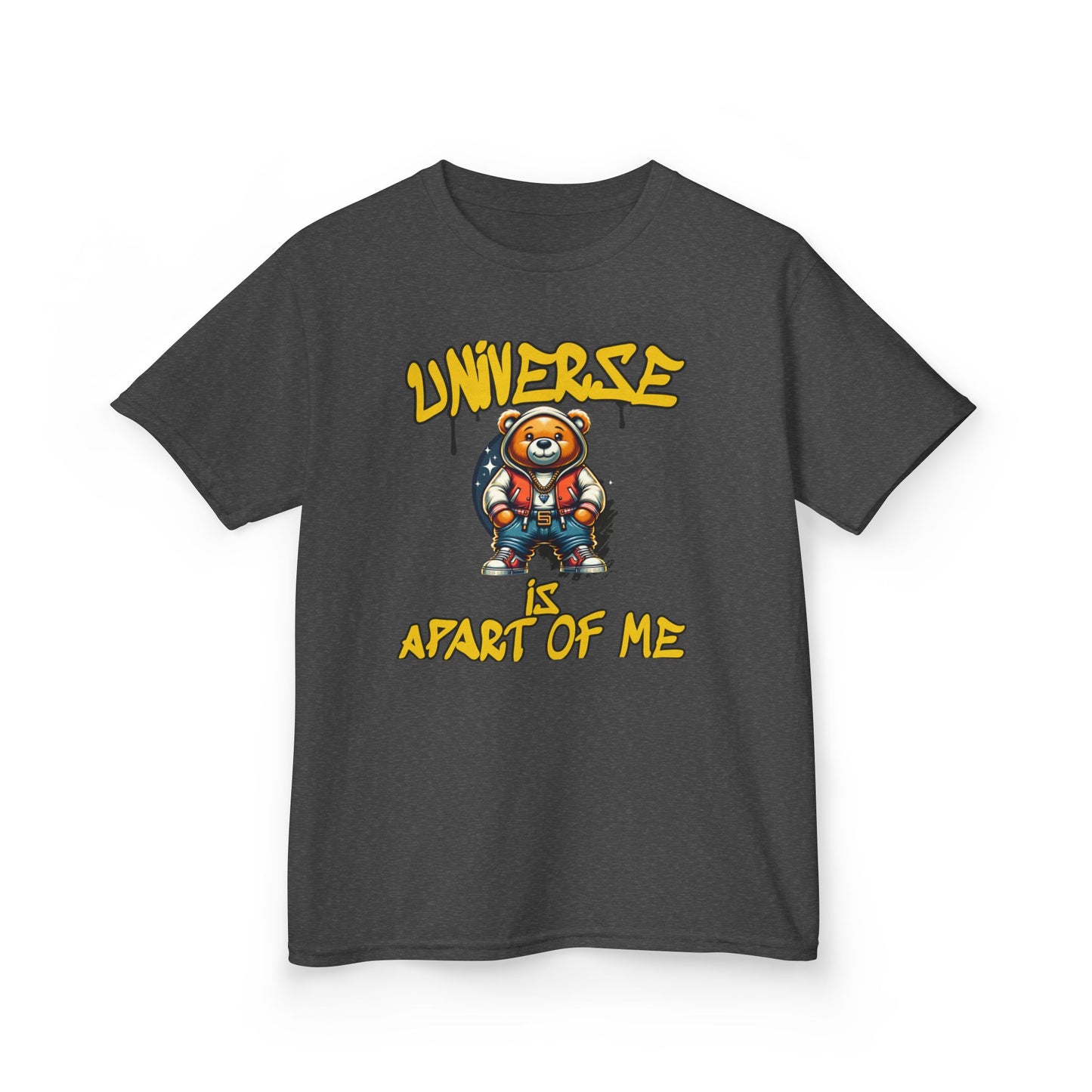 Space Bear Graphic Kids Tee — 'Universe A Part of Me' Design - Estrella & The Stars