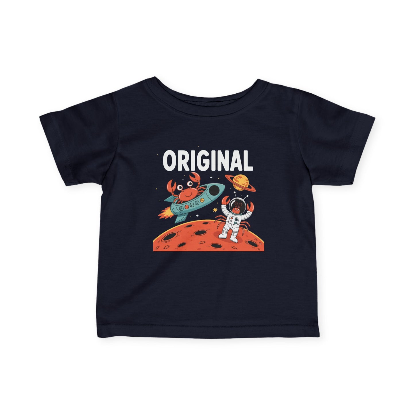 Original Space Adventure Infant Tee — Cute Astronaut & Alien Graphic Baby Shirt - Estrella & The Stars