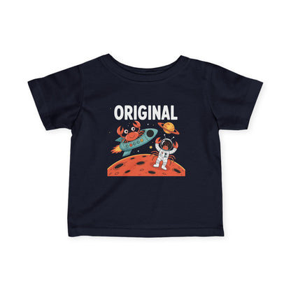 Original Space Adventure Infant Tee — Cute Astronaut & Alien Graphic Baby Shirt - Estrella & The Stars