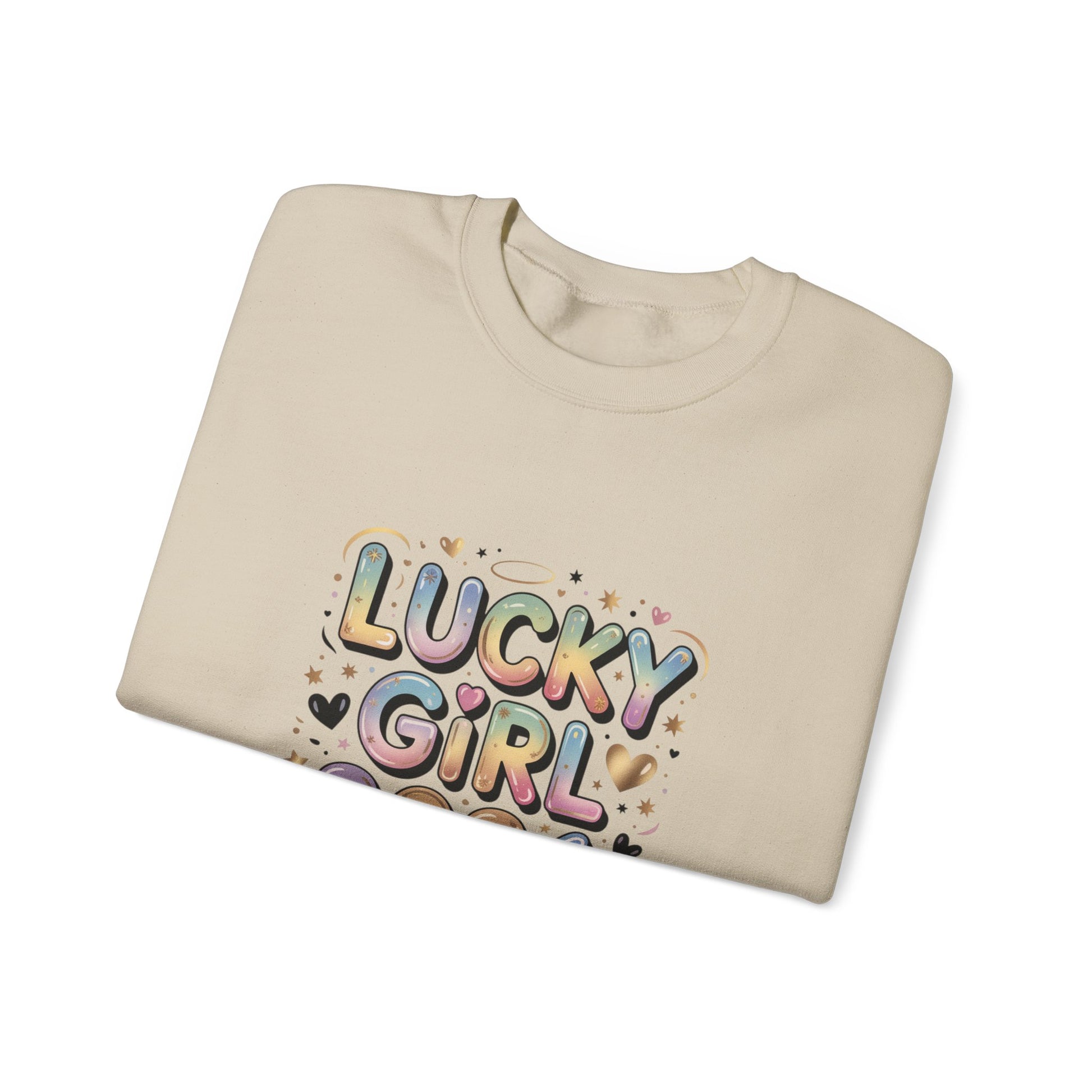 Lucky Girl 2026 Crewneck | manifest luck, 2026 lucky charms - Estrella & The Stars