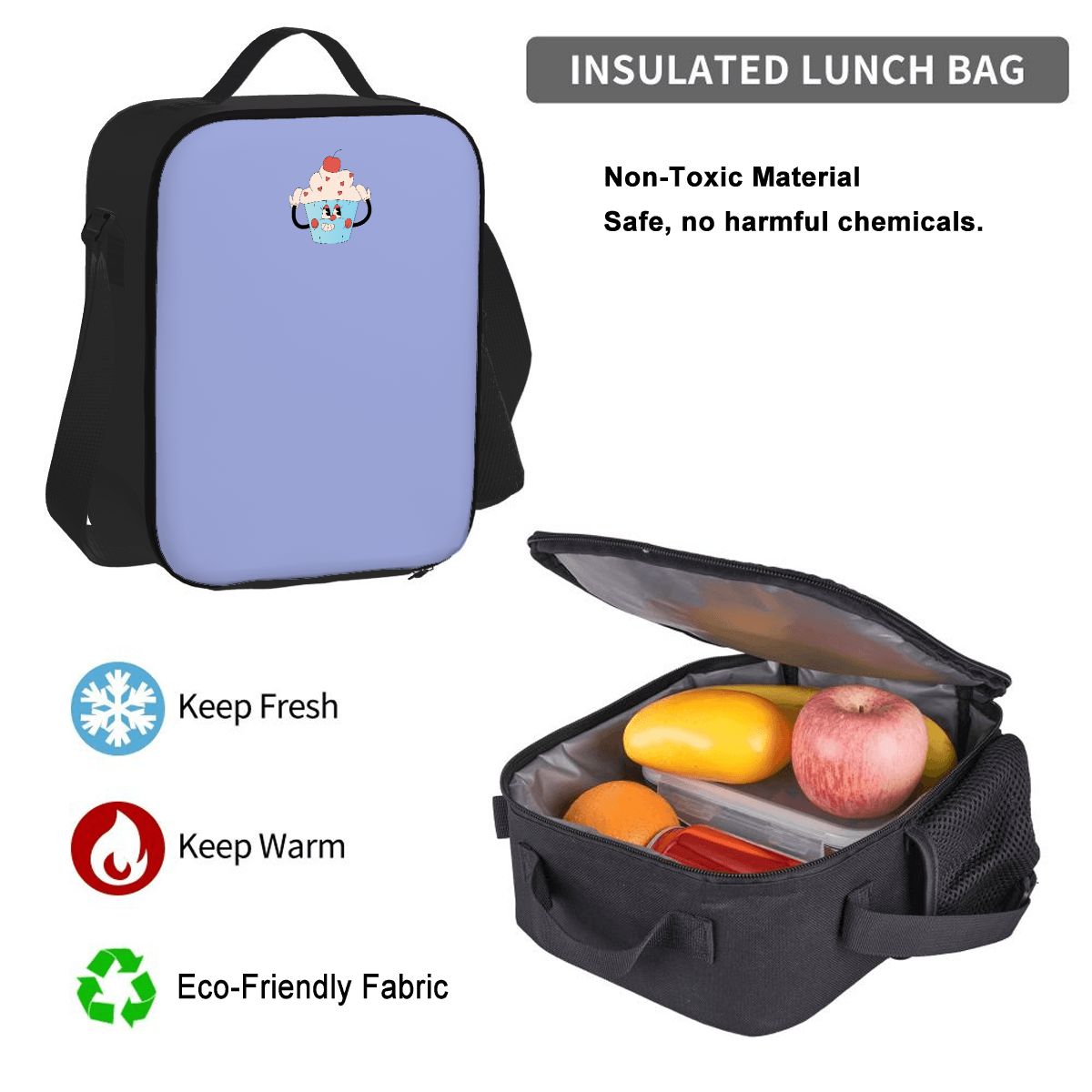 Cupcake Magic Backpack, Lunch Bag & Pouch Set