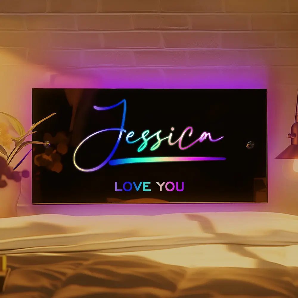 Personalised Name Mirror - Light Up Mirror - Estrella & The Stars