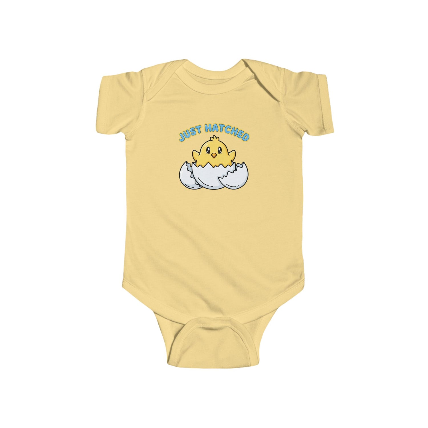 Easter Spring Baby - Infant Bodysuit - "Just Hatched" Cute Chick Baby Onesie - Estrella & The Stars
