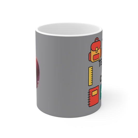 Teacher Appreciation Ceramic Mug — Red Apple & School Icons Coffee Cup (11/15/20oz) - Estrella & The Stars