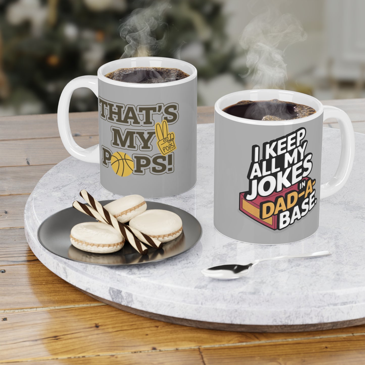 That's My Pops! Basketball Dad - I Keep Jokes In A Data Base - Coffee Mug - Estrella & The Stars