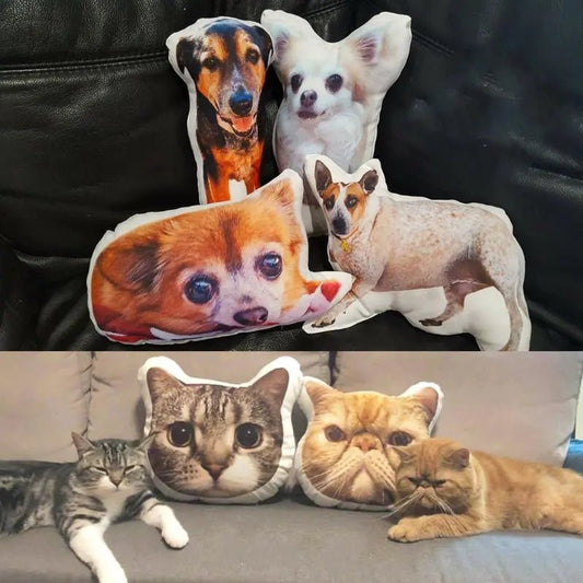 Custom Photo Shaped Pillow with Voice Recording – Personalized Sound Gift - Estrella & The Stars