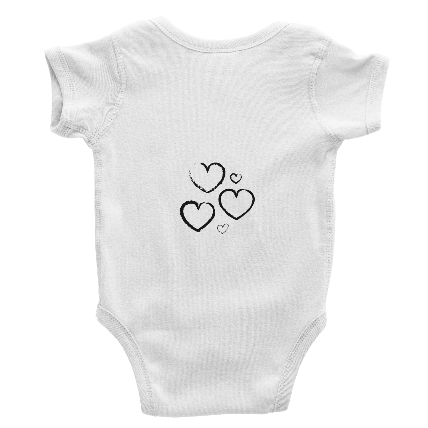 Classic Baby Short Sleeve Bodysuit White - Estrella & The Stars
