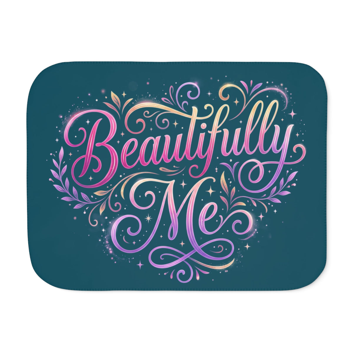 Beautifully Me Sherpa Blanket - Inspirational Cozy Throw for Self-Love Gifts - Estrella & The Stars