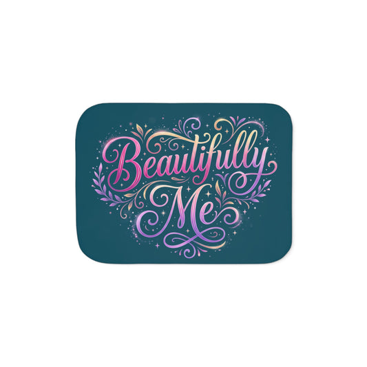 Beautifully Me Sherpa Blanket - Inspirational Cozy Throw for Self-Love Gifts - Estrella & The Stars
