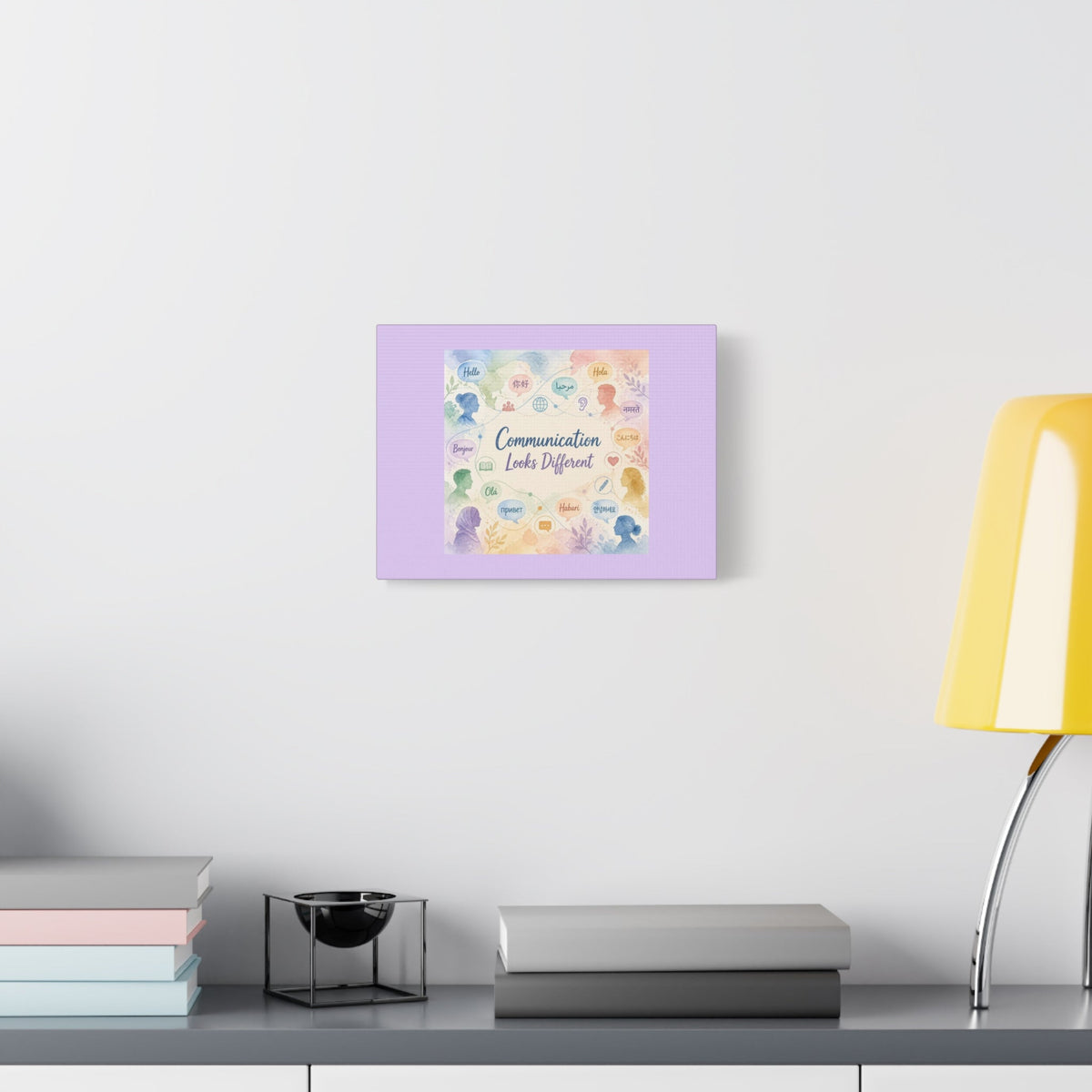 Canvas Wall Art — "Communication Looks Different" Multilingual Diversity Print - Estrella & The Stars