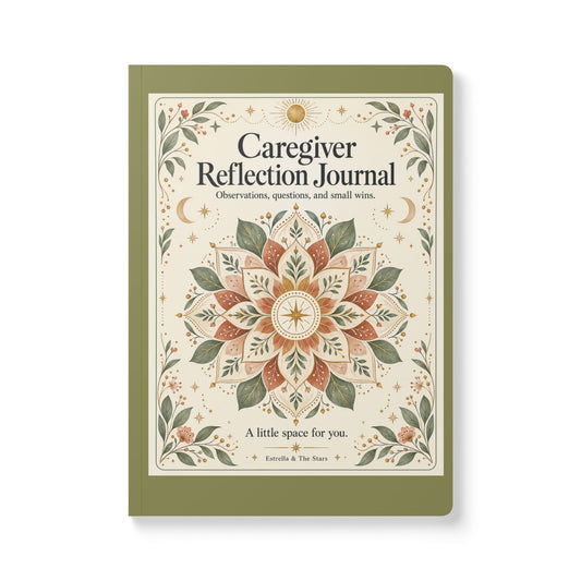 Caregiver Reflection Journal — Softcover Guided Journal for Self-Care & Mindful Notes - Estrella & The Stars