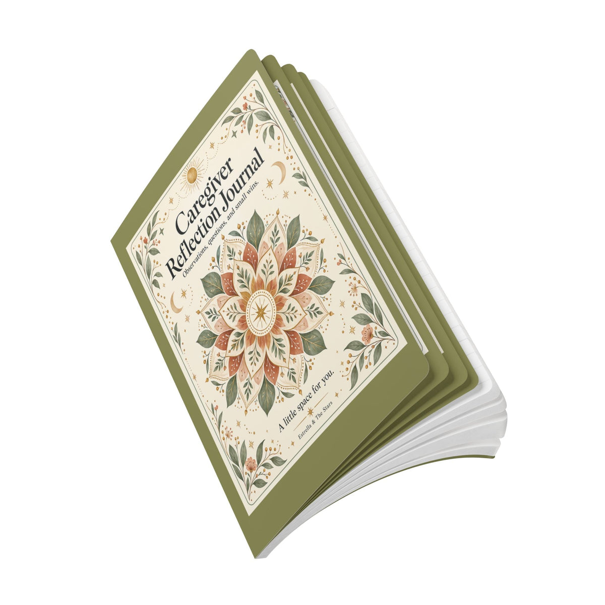Caregiver Reflection Journal — Softcover Guided Journal for Self-Care & Mindful Notes - Estrella & The Stars