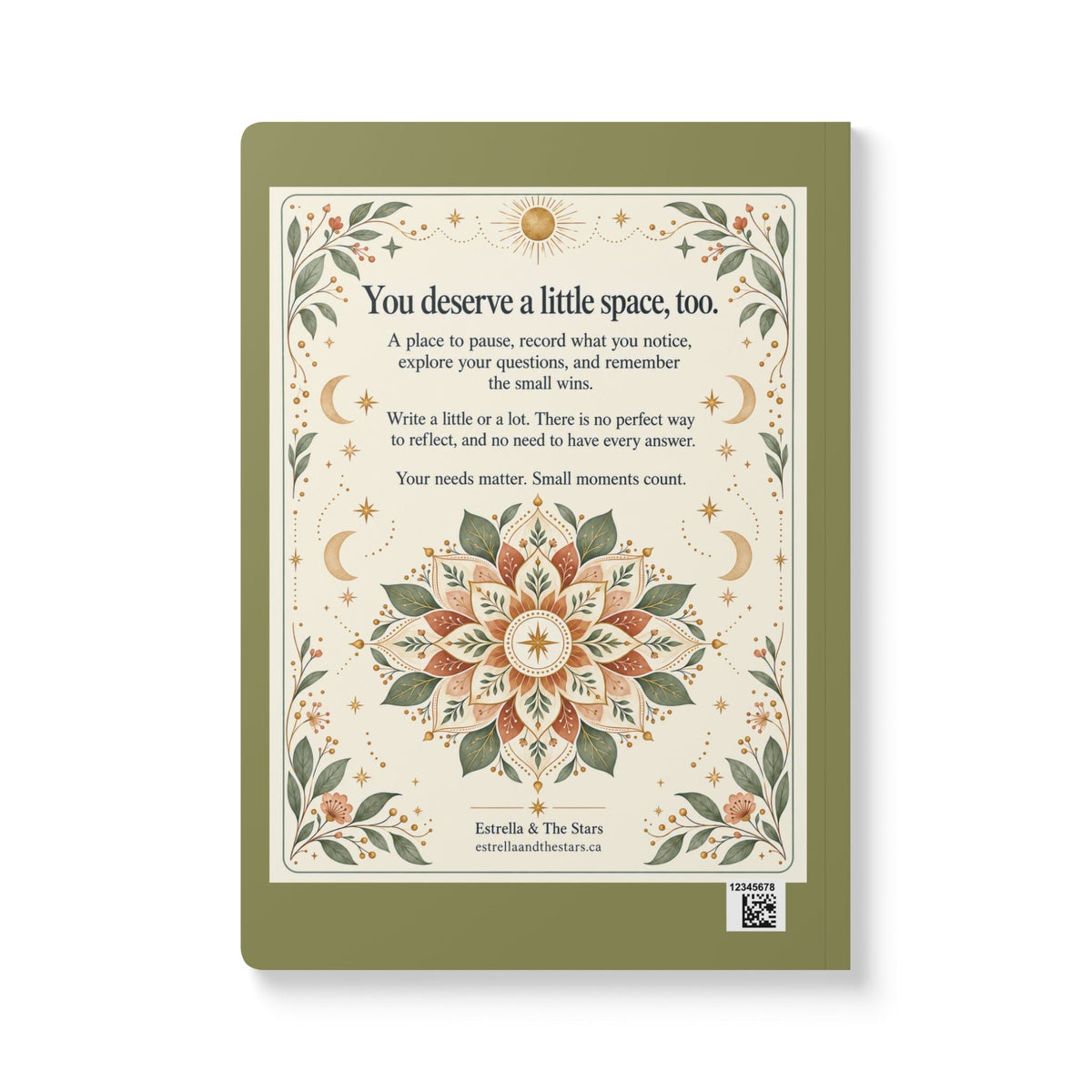 Caregiver Reflection Journal — Softcover Guided Journal for Self-Care & Mindful Notes - Estrella & The Stars