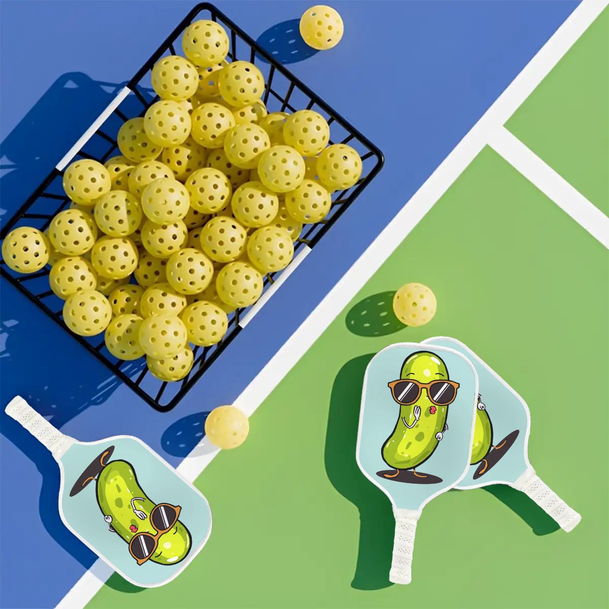 Vibrant Pickleball Paddle Set – Ideal Pickle Enthusiast Present - Estrella & The Stars