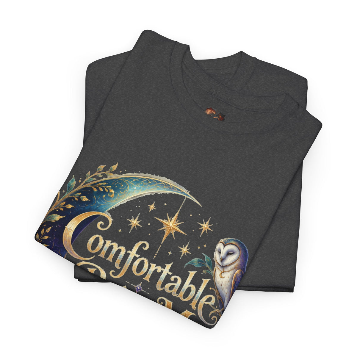 Comfortable Being Me Moon T-Shirt — Self-Love Owl Graphic Tee - Estrella & The Stars