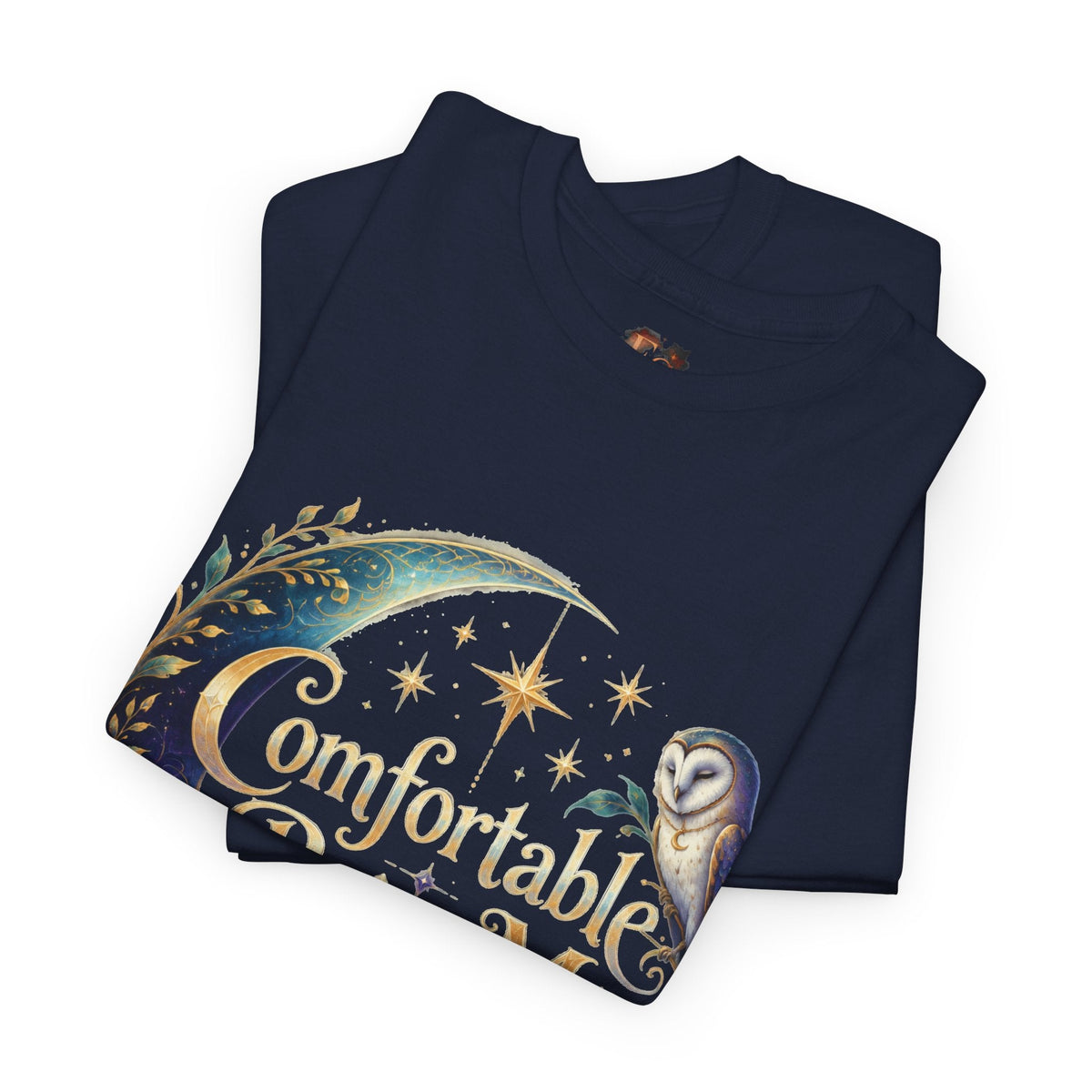 Comfortable Being Me Moon T-Shirt — Self-Love Owl Graphic Tee - Estrella & The Stars