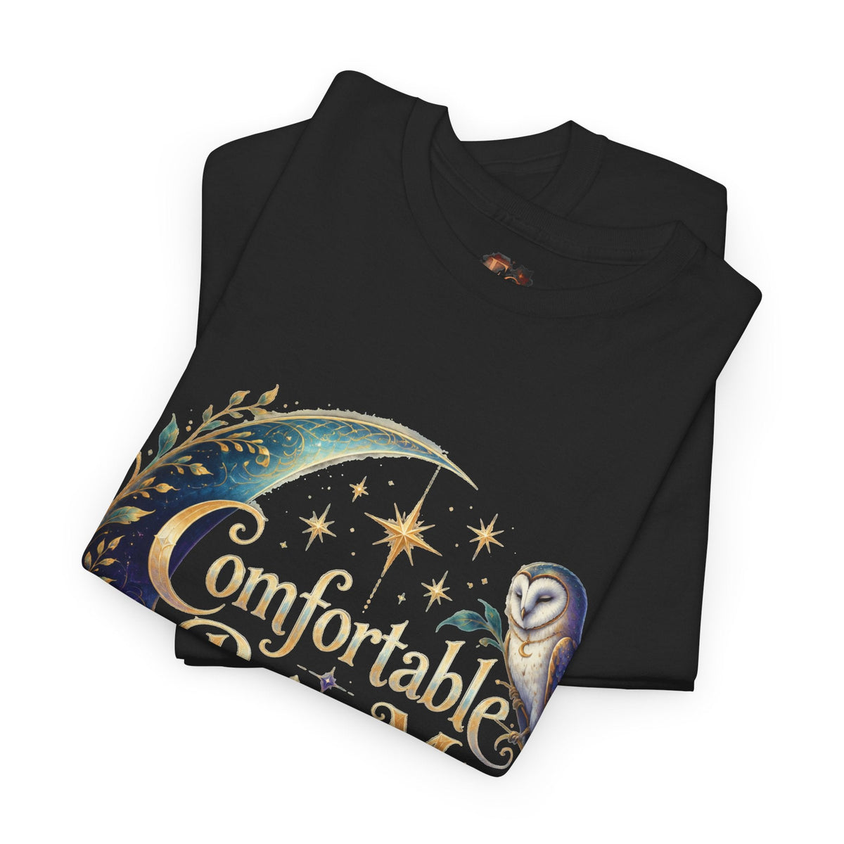 Comfortable Being Me Moon T-Shirt — Self-Love Owl Graphic Tee - Estrella & The Stars