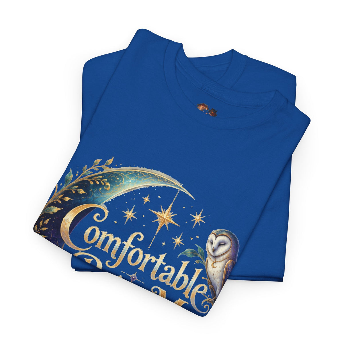 Comfortable Being Me Moon T-Shirt — Self-Love Owl Graphic Tee - Estrella & The Stars