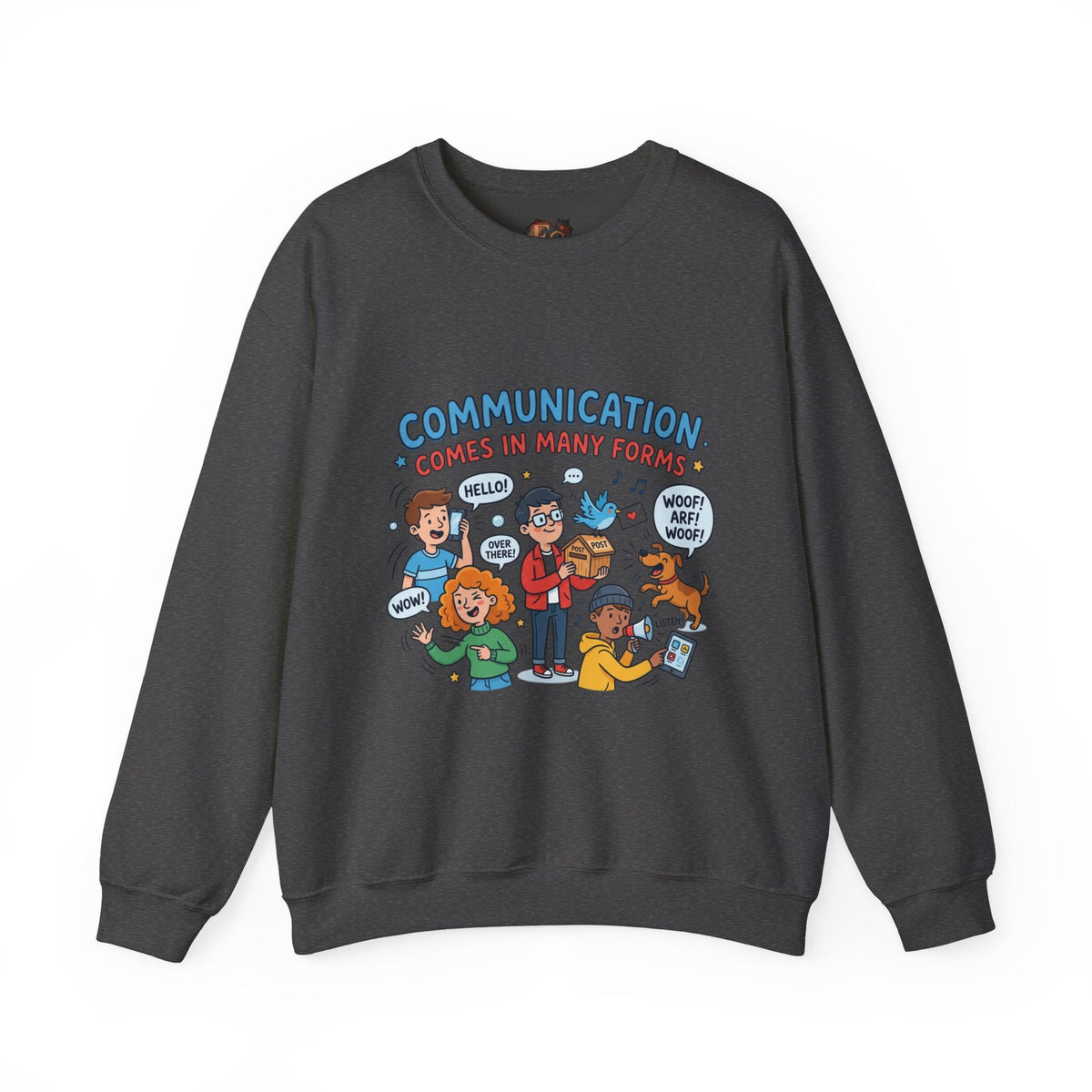 Crewneck Sweatshirt - Communication Comes in Many Forms / My Dad Rocks Graphic - Estrella & The Stars