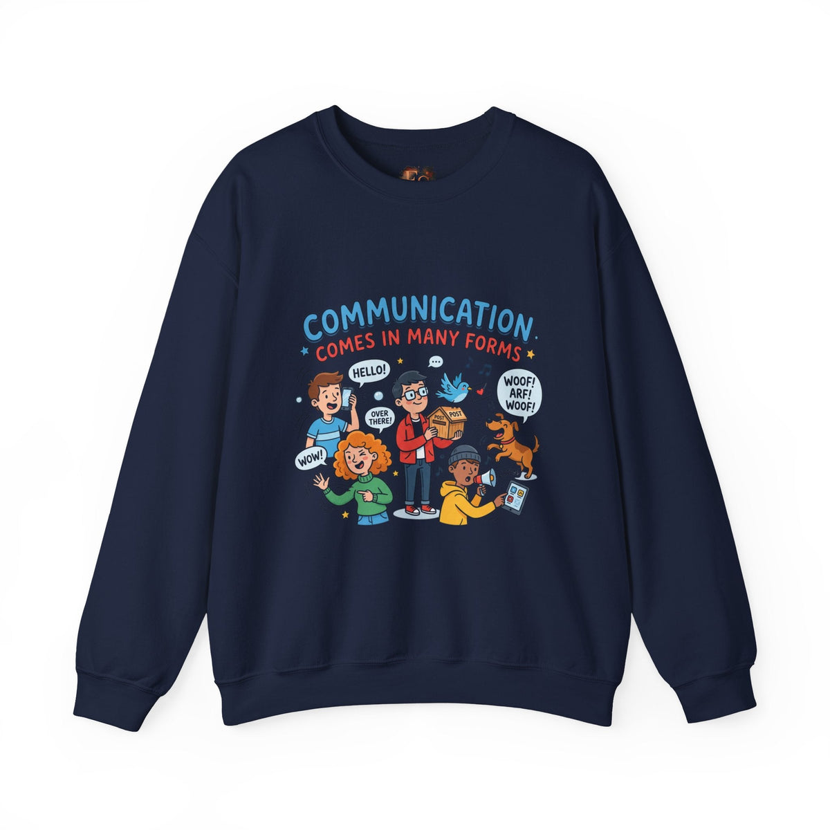 Crewneck Sweatshirt - Communication Comes in Many Forms / My Dad Rocks Graphic - Estrella & The Stars