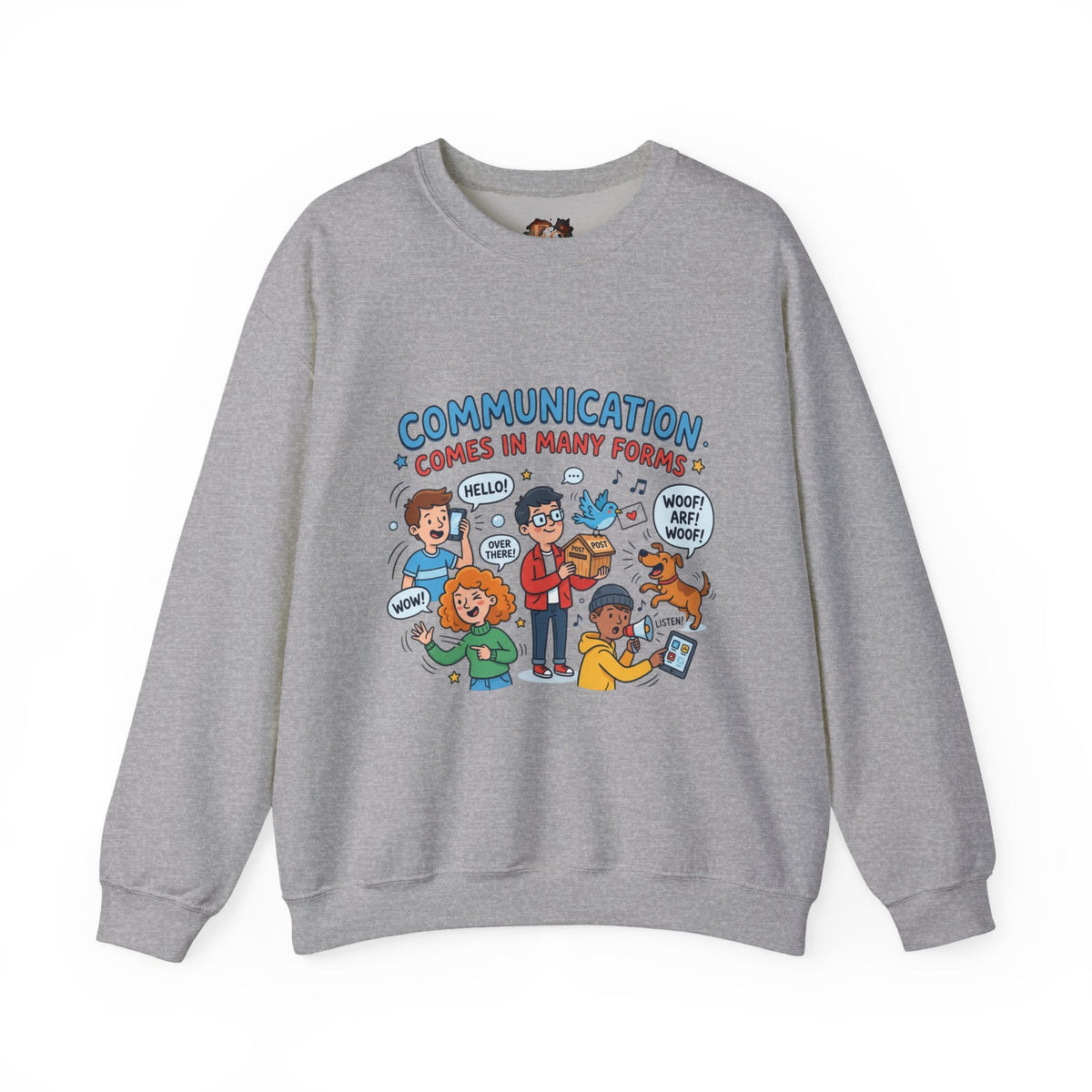 Crewneck Sweatshirt - Communication Comes in Many Forms / My Dad Rocks Graphic - Estrella & The Stars
