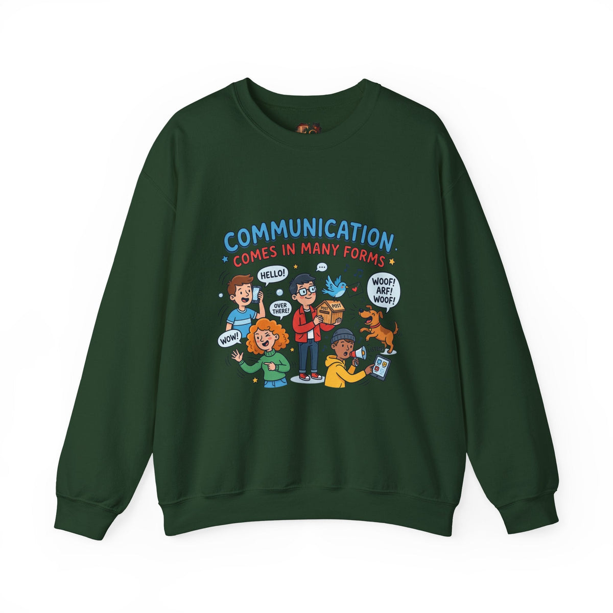 Crewneck Sweatshirt - Communication Comes in Many Forms / My Dad Rocks Graphic - Estrella & The Stars