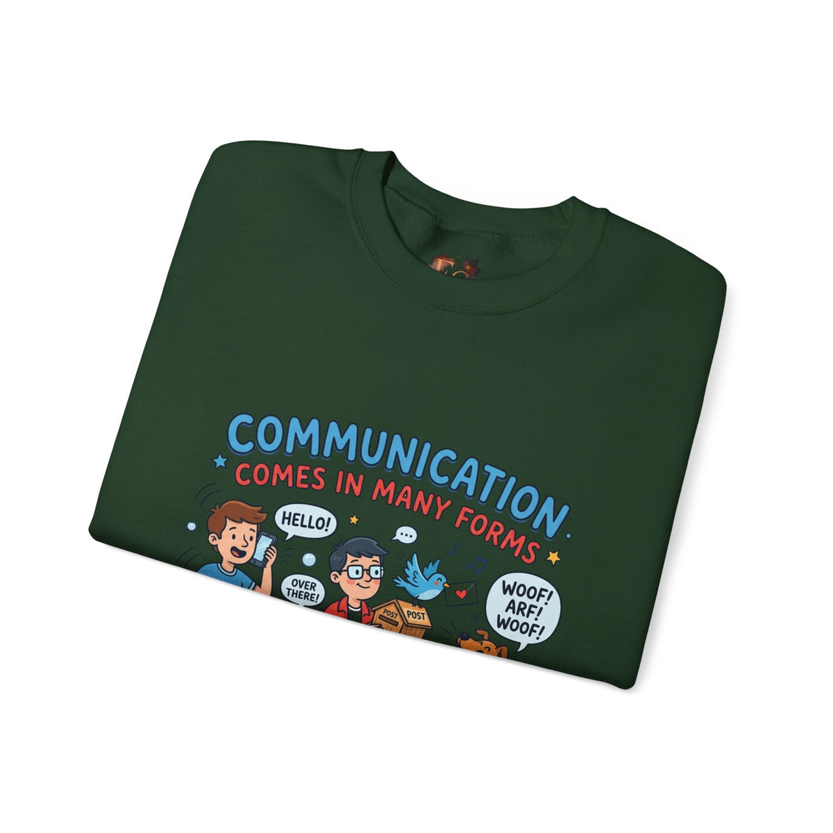 Crewneck Sweatshirt - Communication Comes in Many Forms / My Dad Rocks Graphic - Estrella & The Stars