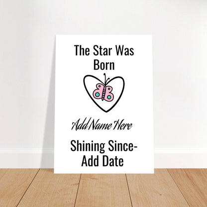 Premium Matte Paper Poster 13x18 cm / 5x7″ - Estrella & The Stars