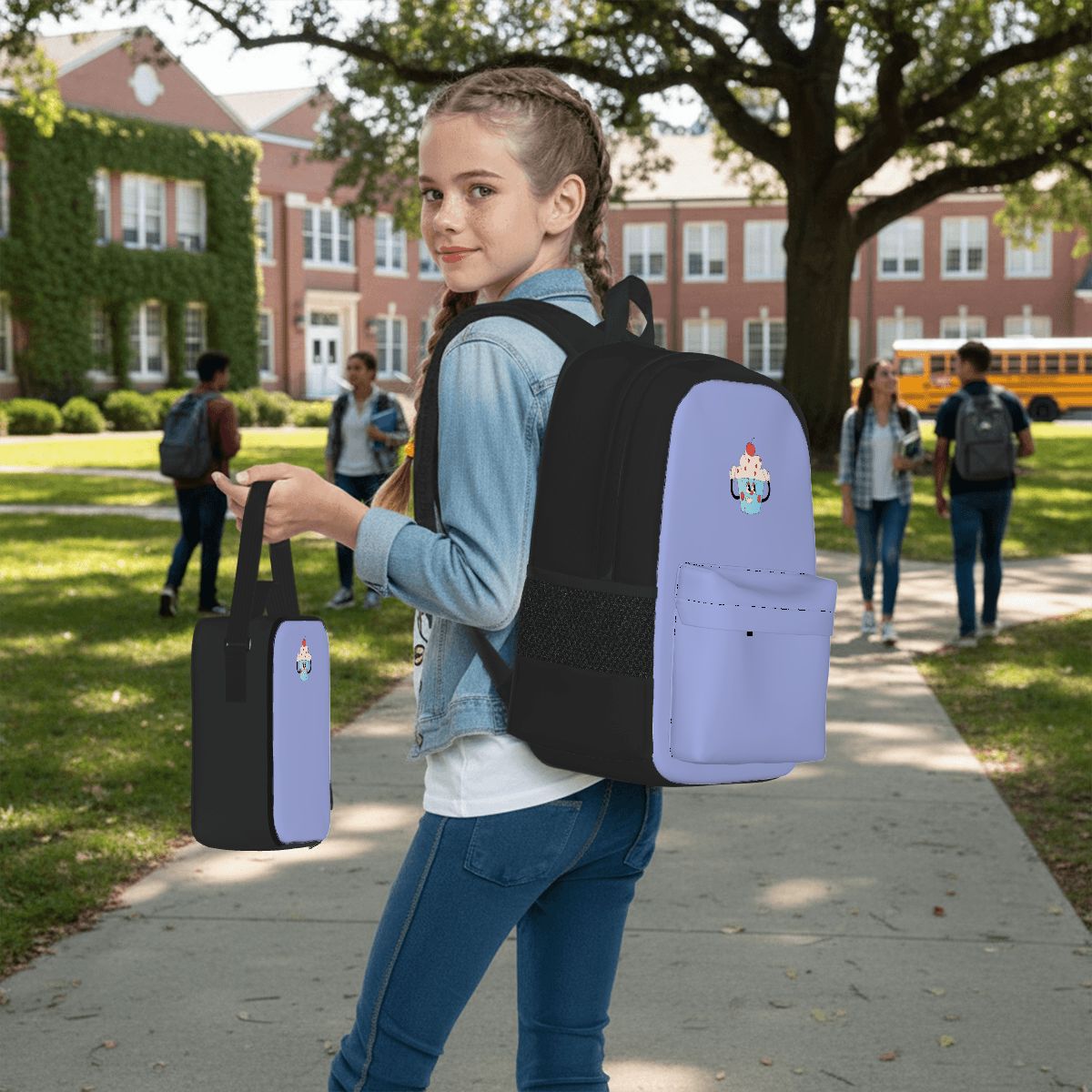 Cupcake Magic Backpack, Lunch Bag & Pouch Set