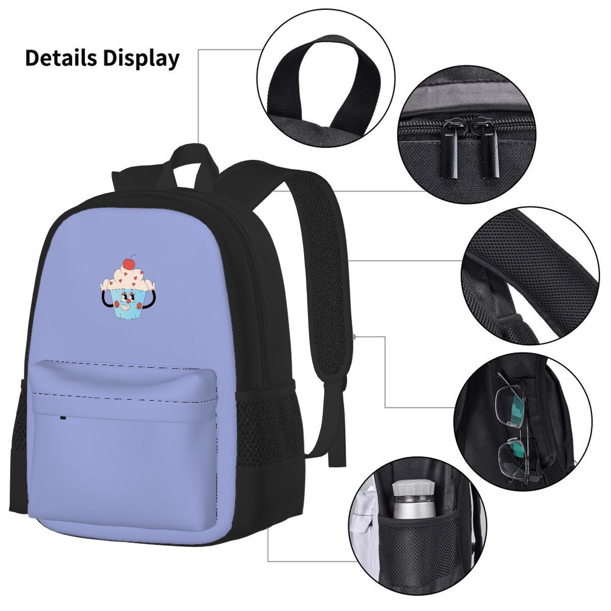 Cupcake Magic Backpack, Lunch Bag & Pouch Set