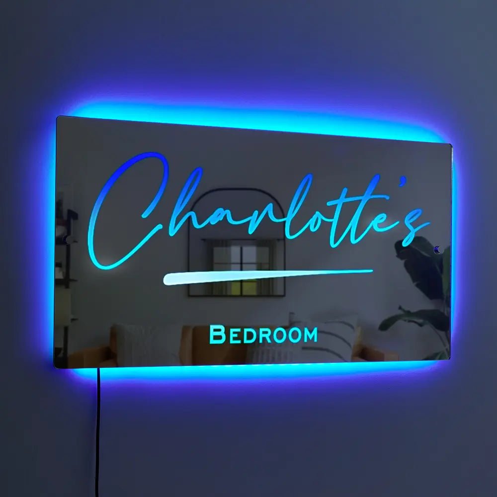Personalised Name Mirror - Light Up Mirror - Estrella & The Stars