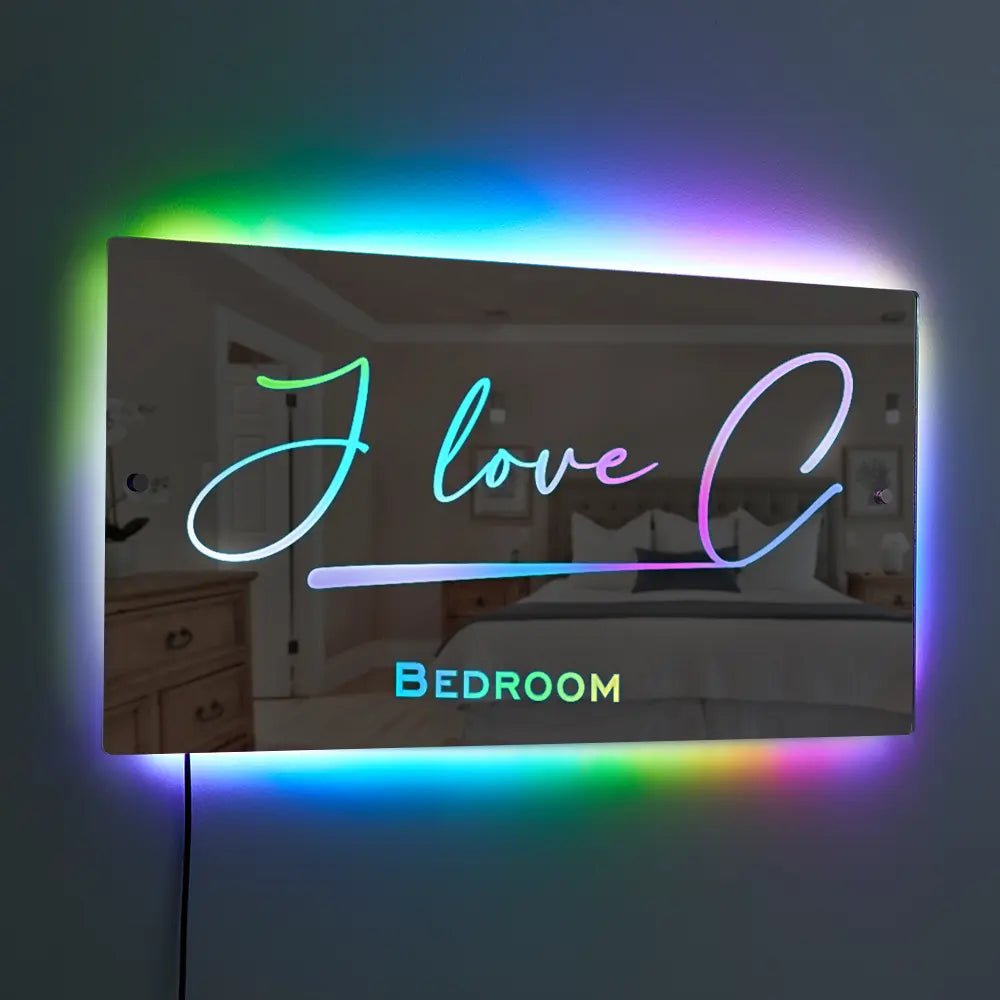 Personalised Name Mirror - Light Up Mirror - Estrella & The Stars