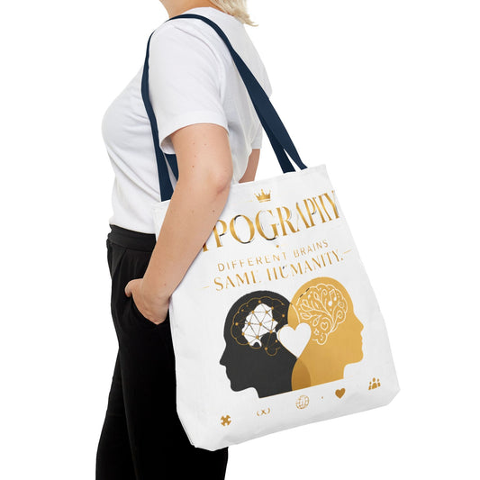 Equality Minds Tote Bag — 'Different Brains Same Humanity' Graphic Tote - Estrella & The Stars