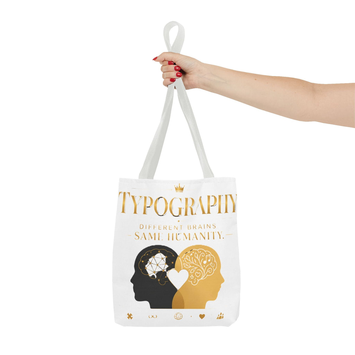 Equality Minds Tote Bag — 'Different Brains Same Humanity' Graphic Tote - Estrella & The Stars