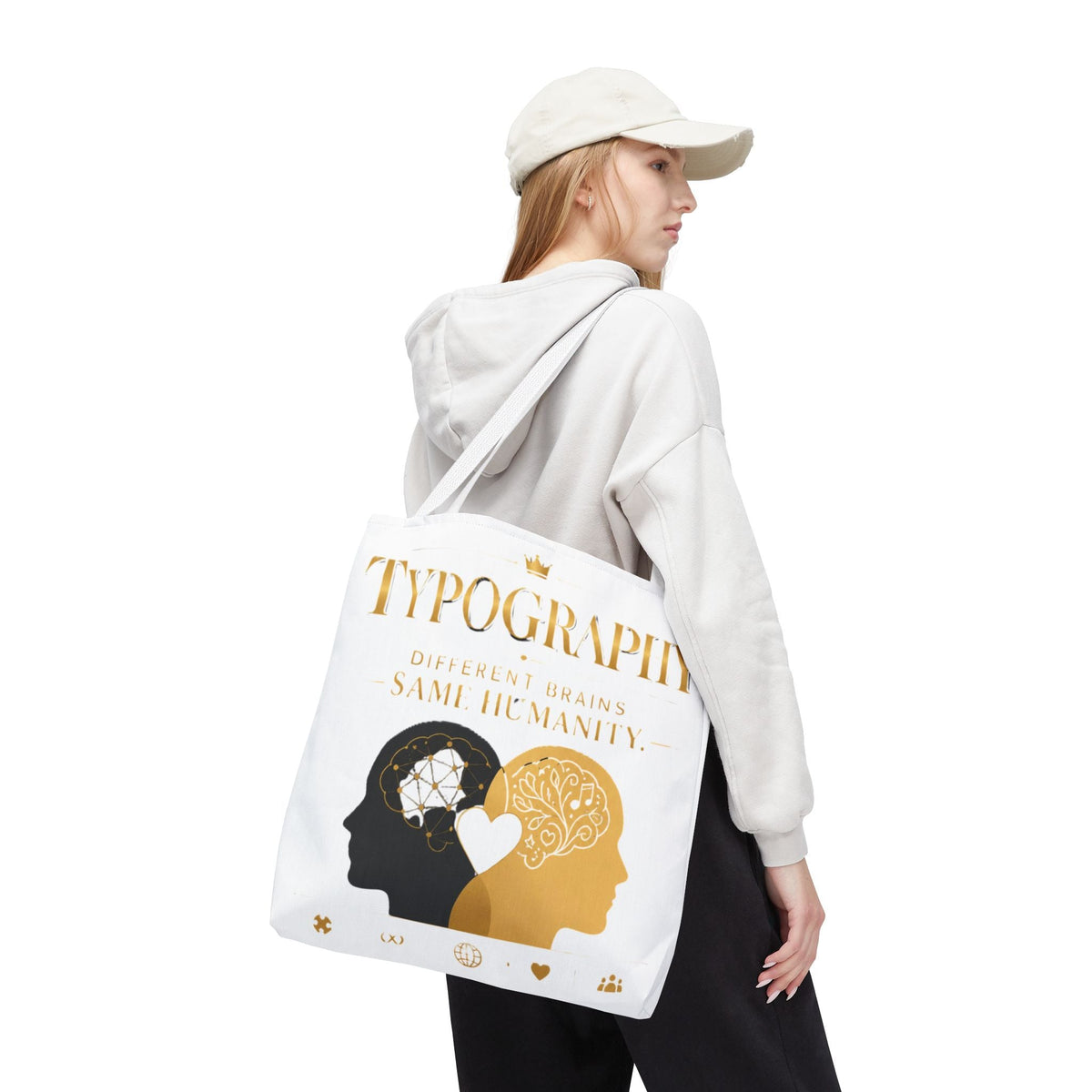 Equality Minds Tote Bag — 'Different Brains Same Humanity' Graphic Tote - Estrella & The Stars