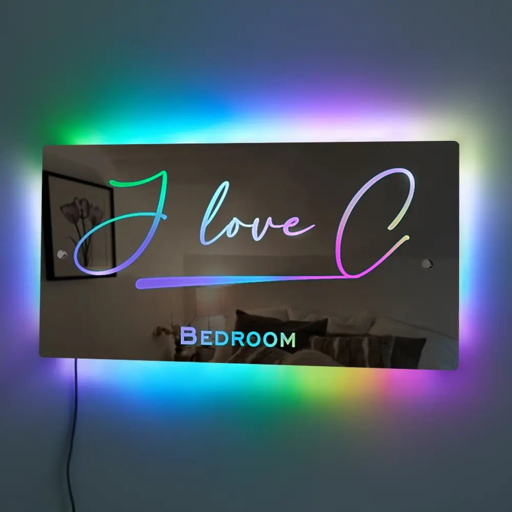 Personalised Name Mirror - Light Up Mirror - Estrella & The Stars