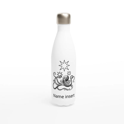 White 17oz Stainless Steel Water Bottle - Estrella & The Stars