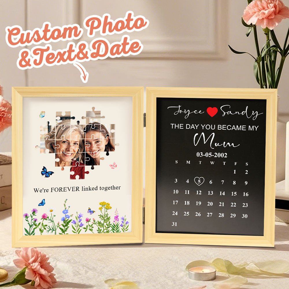 Personalized The Day You Became My Mother Puzzle Photo Frame Mother's Day Gift for Mom - Estrella & The Stars