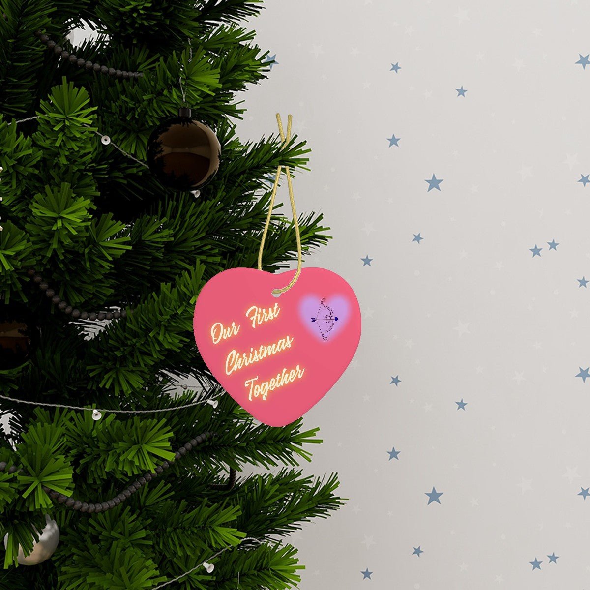 Heart Shape Ceramic Ornaments Christmas Decorations - Estrella & The Stars