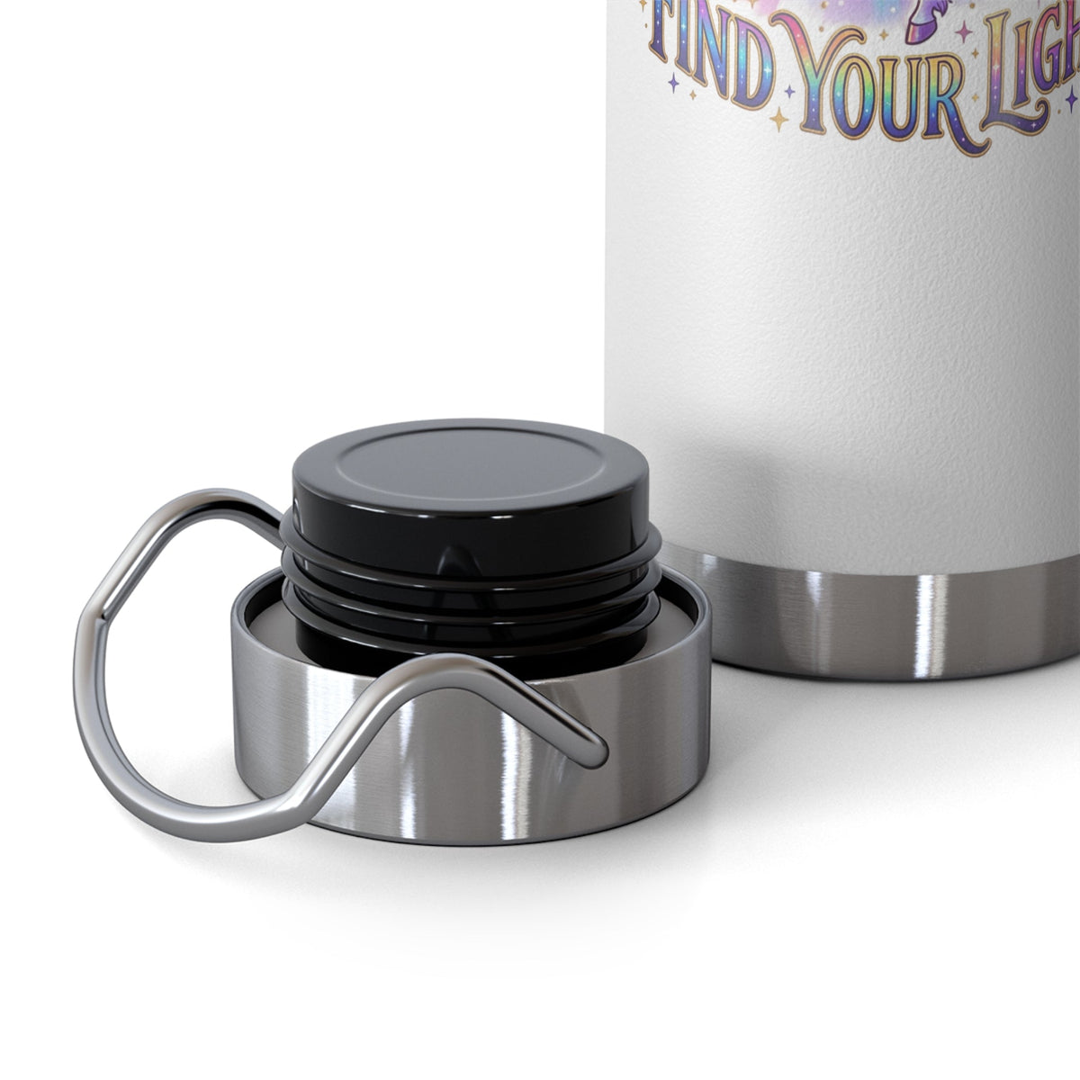 Find Your Light Unicorn Insulated Water Bottle — 22oz Copper Vacuum - Estrella & The Stars