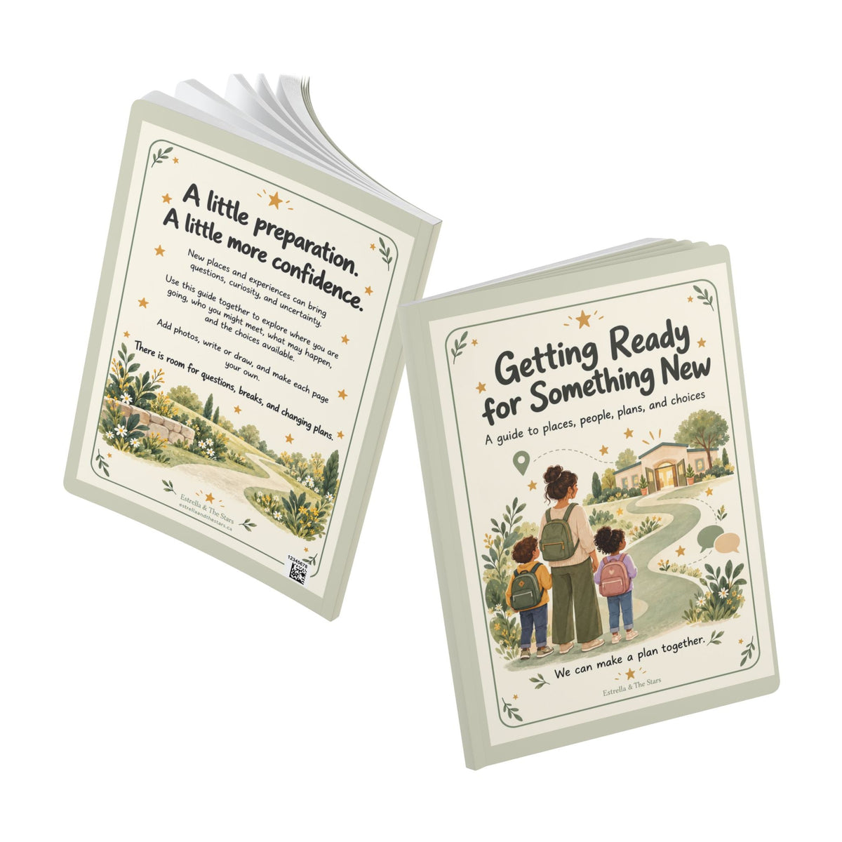 Getting Ready for Something New Softcover Journal — Guided Prep & Confidence Workbook - Estrella & The Stars