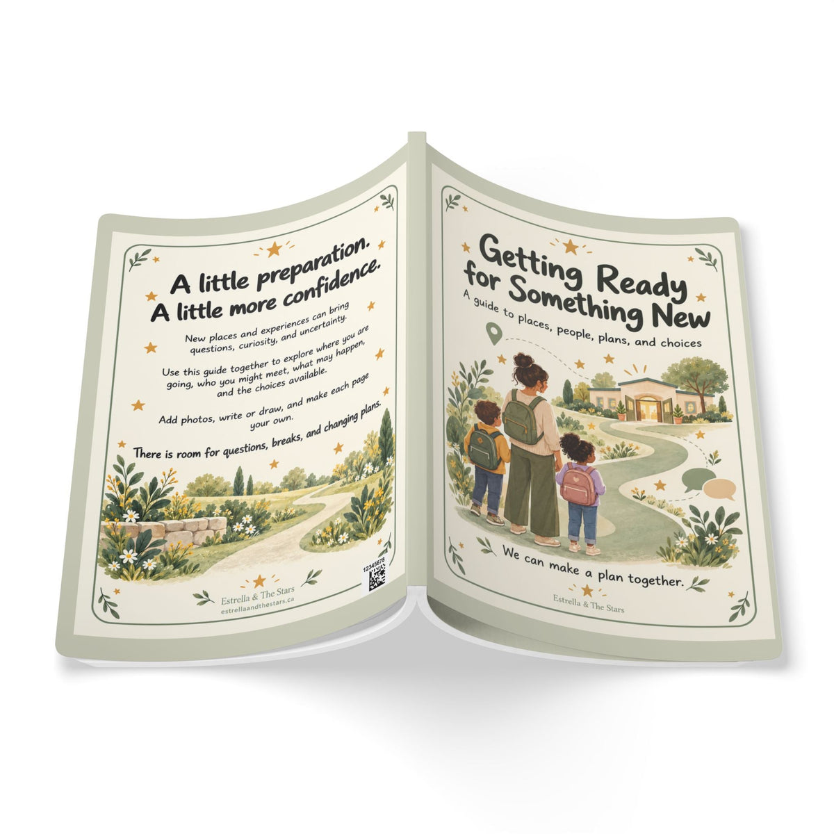 Getting Ready for Something New Softcover Journal — Guided Prep & Confidence Workbook - Estrella & The Stars