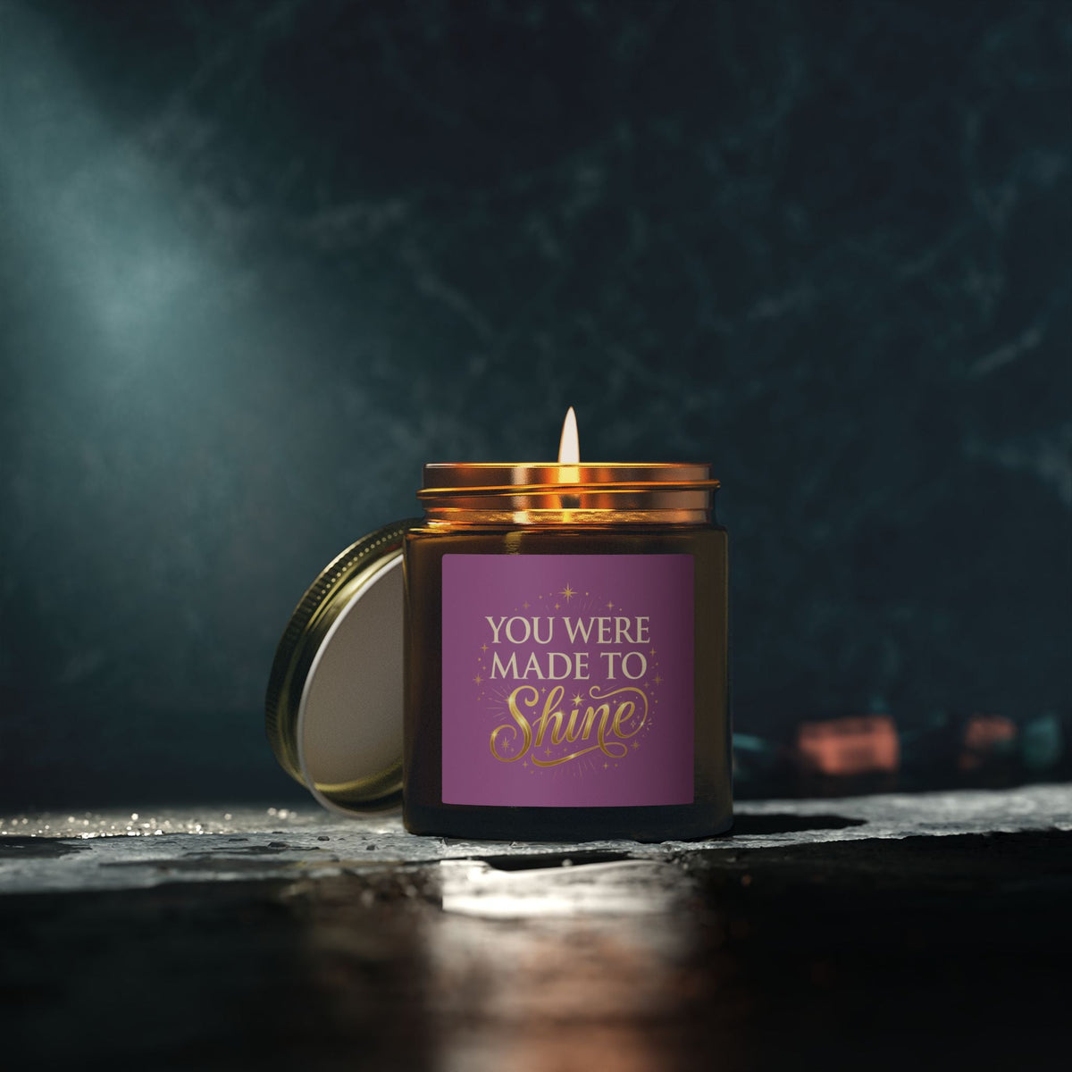 Inspirational Scented Candle — Coconut Apricot Wax (4oz & 9oz) — "You Were Made to Shine" - Estrella & The Stars