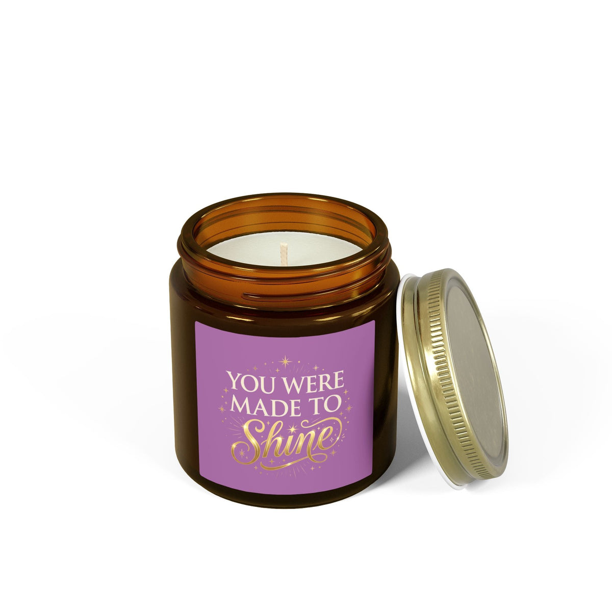 Inspirational Scented Candle — Coconut Apricot Wax (4oz & 9oz) — "You Were Made to Shine" - Estrella & The Stars