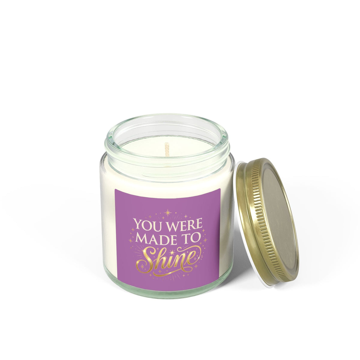 Inspirational Scented Candle — Coconut Apricot Wax (4oz & 9oz) — "You Were Made to Shine" - Estrella & The Stars