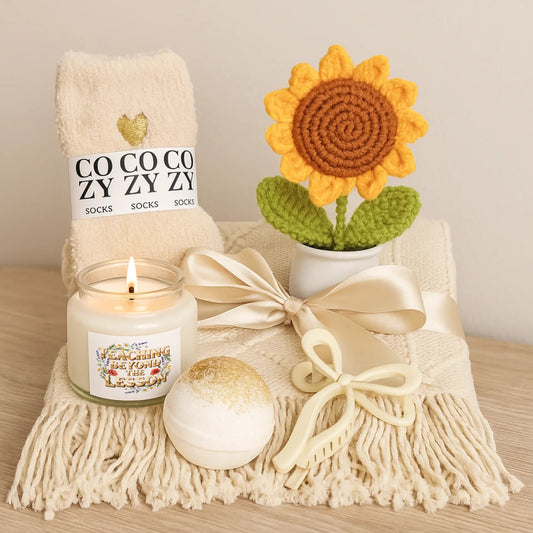 Teacher Appreciation Gift – Sunflower & 4oz Candle Set - Estrella & The Stars